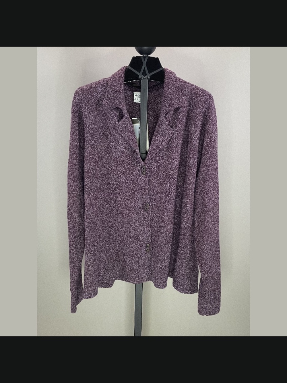 NEW Columbia Sweater Womens 1X purple boucle buck meadow cardigan outdoor casual
